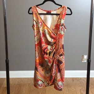 S Isle Apparel Vibrant Paisley Sleeveless Dress